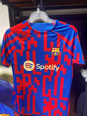 Fc Barcelona 22 23 Training Pre Match Shirts Launched All Feature Spotify Sponsor Footy Headlines