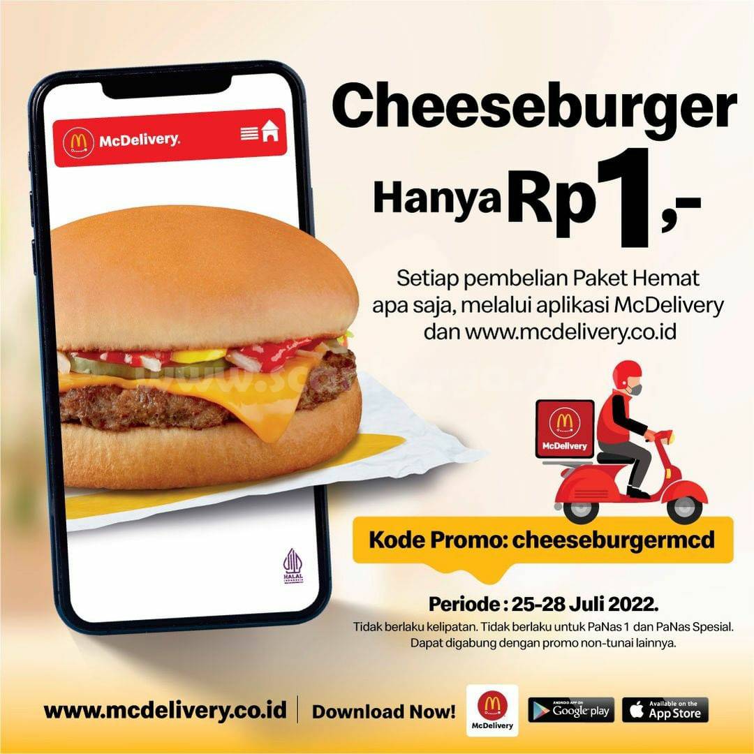 Promo Mcdonalds Cheeseburger Rp1 Hanya 1 Rupiah Scanharga
