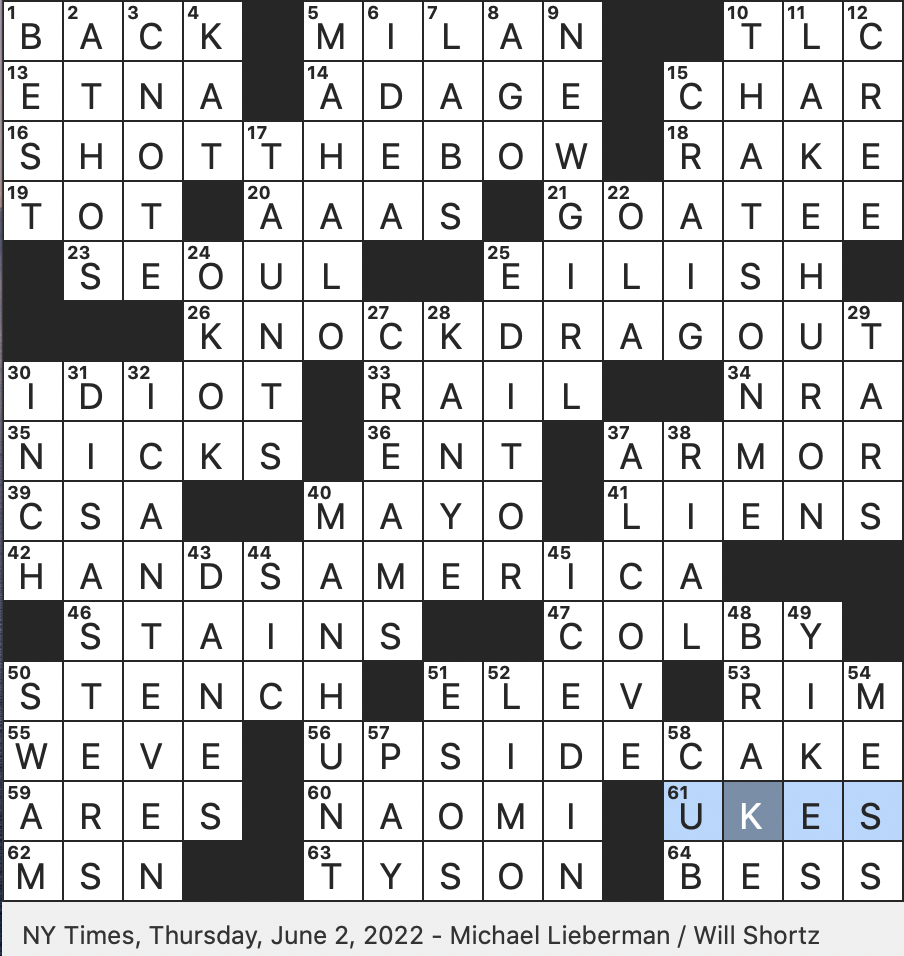 Rex Parker Does The Nyt Crossword Puzzle 1930s Depression Fighting Org Where Ulysses Encountered The Cyclops Capital City With Three Consecutive Vowels Farm Delivery Letters Charity Even Involving A