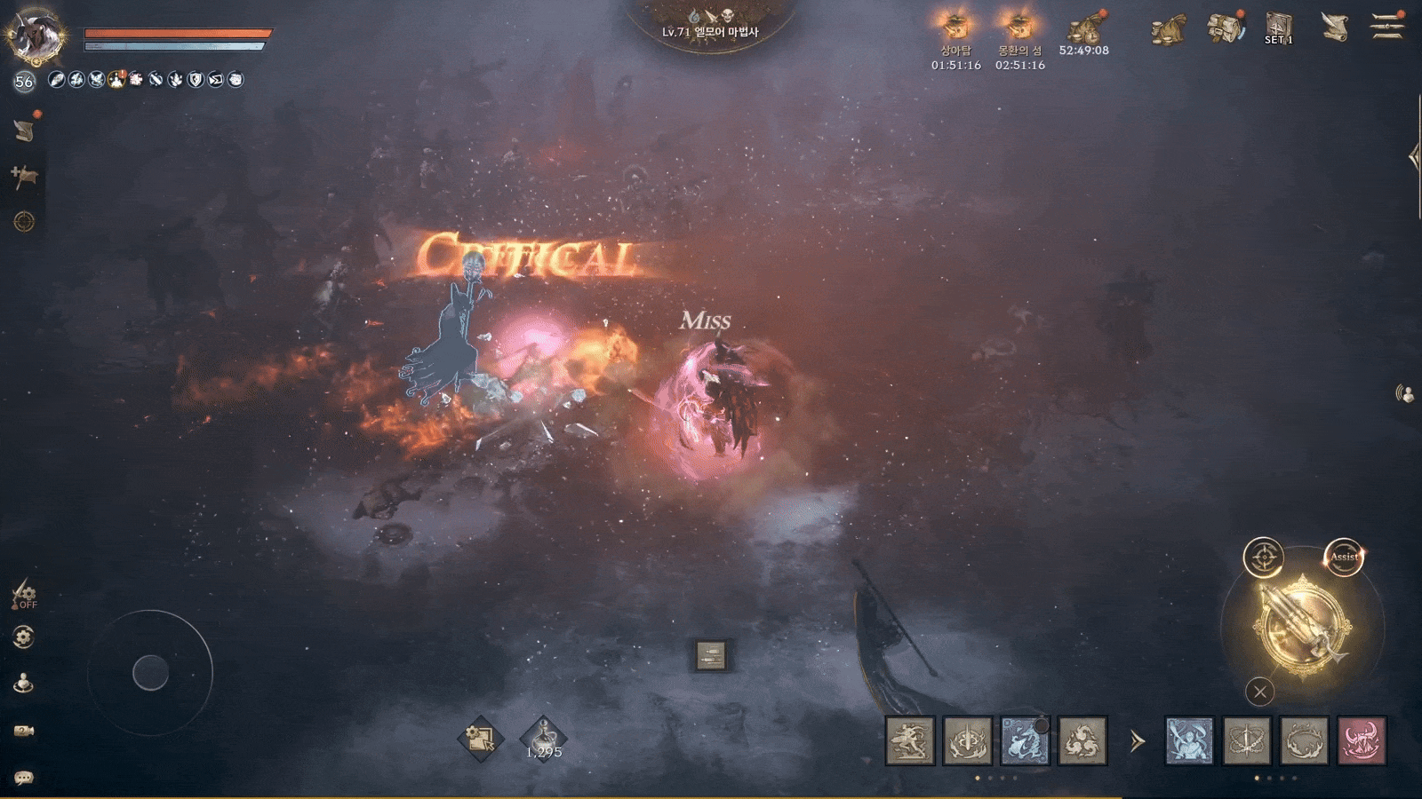 Moving image showing gameplay from Lineage w on Google Play 