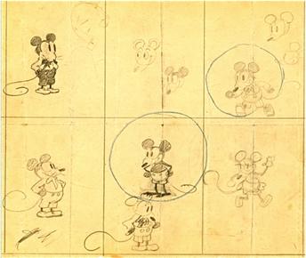 Concept art of Mickey from early 1928