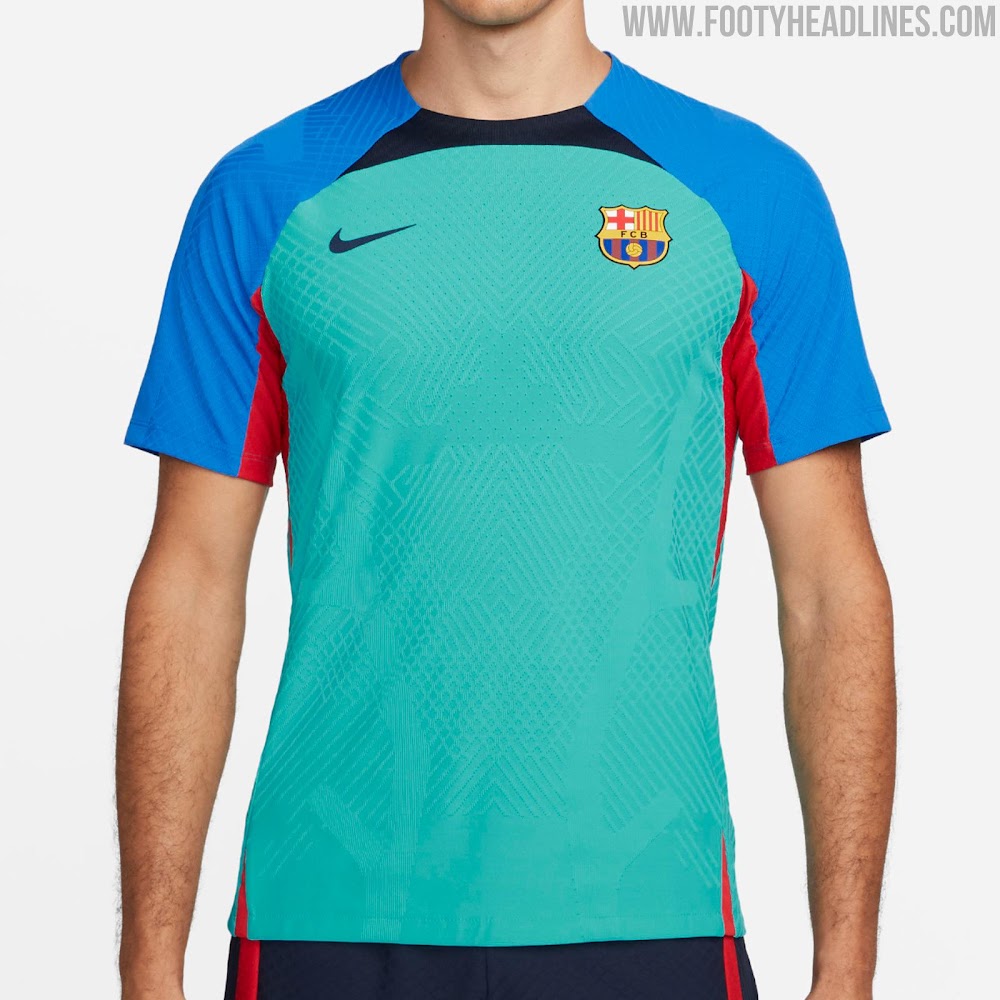 Fc Barcelona 22 23 Training Pre Match Shirts Launched All Feature Spotify Sponsor Footy Headlines