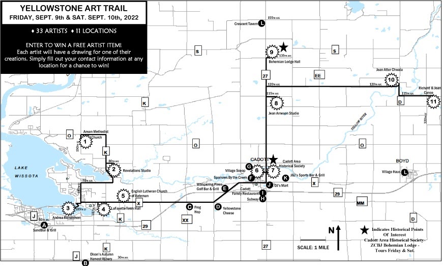 Yellowstone Art Trail 2022 Map