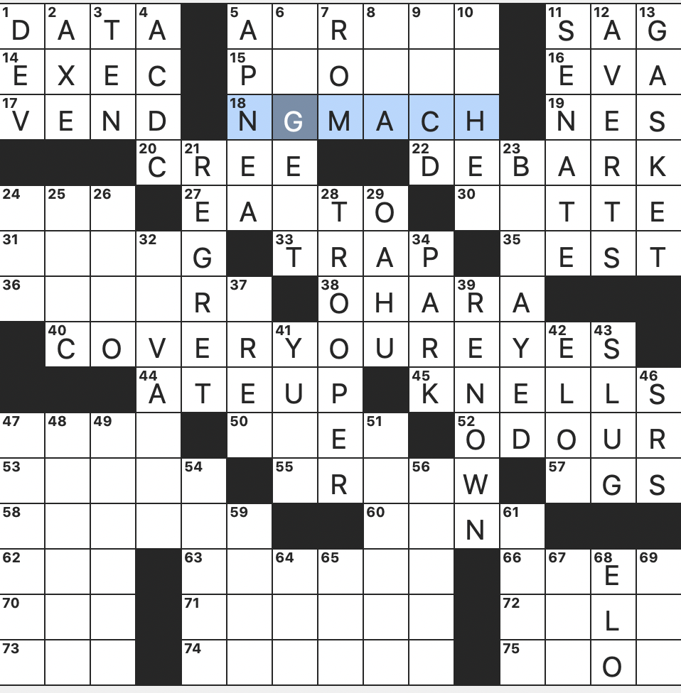 Rex Parker Does The Nyt Crossword Puzzle Warning Before A Gory Movie Scene Thu 6 30 22 Fictional Christian Of Books And Films Some Cryobank Deposits American Home Or A