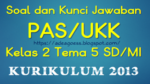 Soal dan Kunci Jawaban PAS/UKK Kelas 2 Tema 5 SD/MI Kurikulum 2013