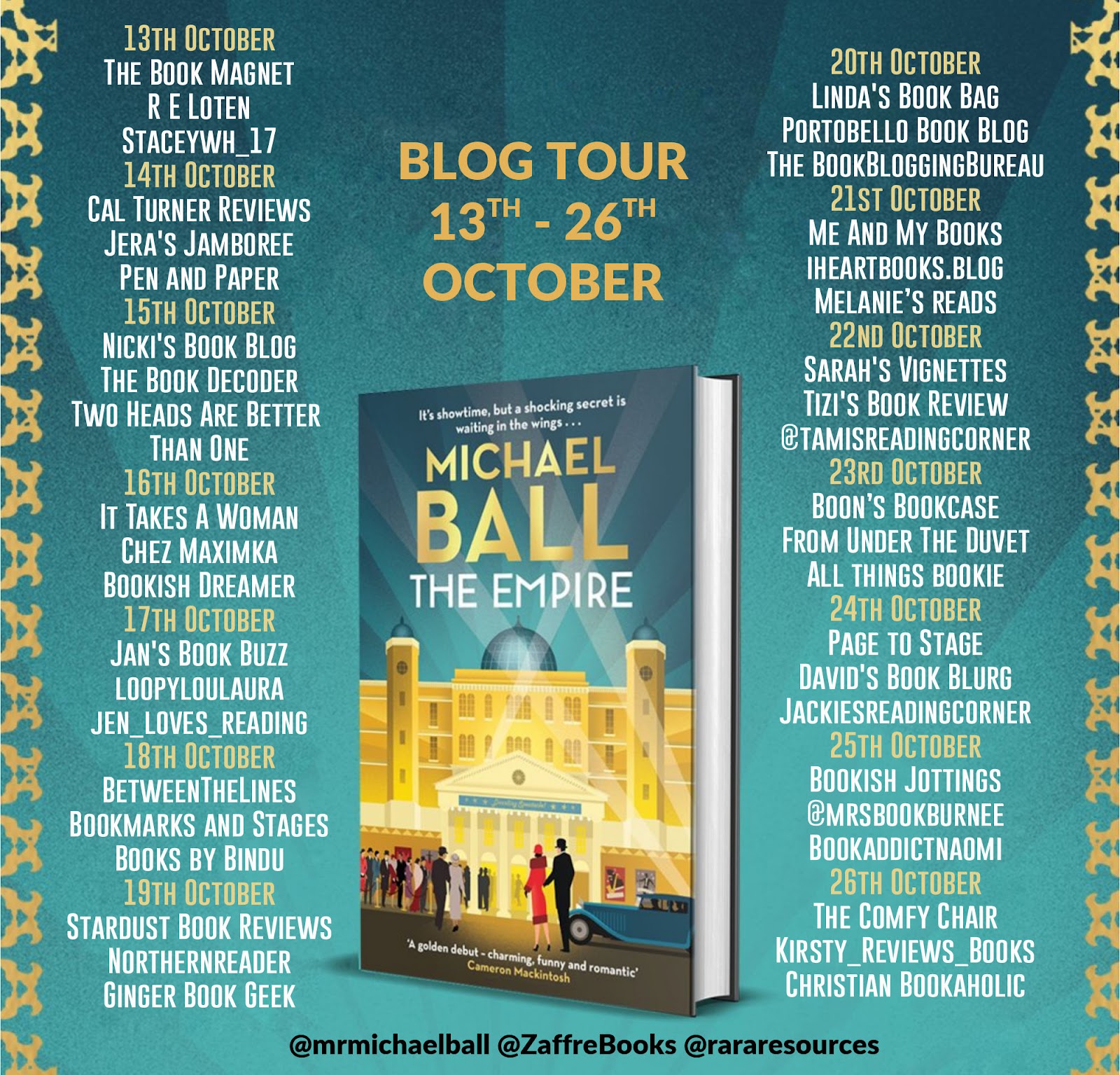 Page To Stage Reviews Book Review The Empire By Michael Ball Blog Tour