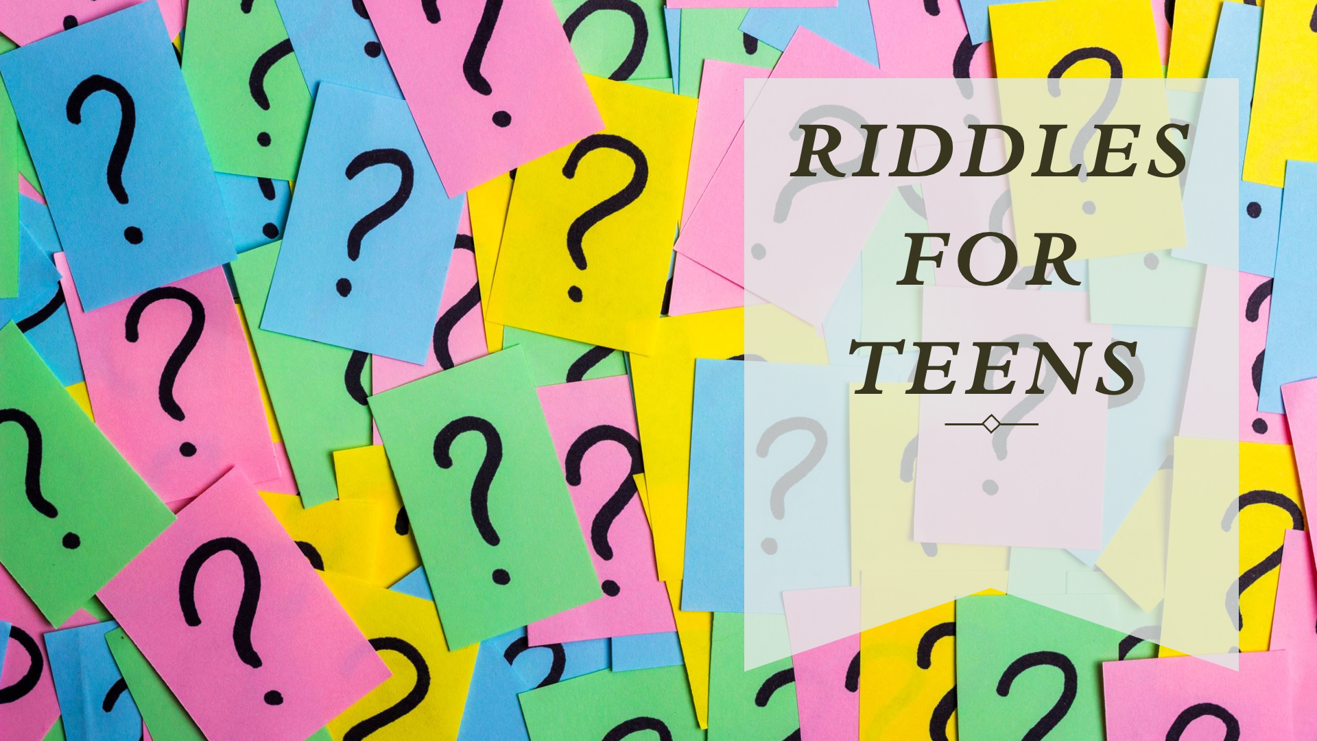 30 Short Riddles For Teens Riddles Startup