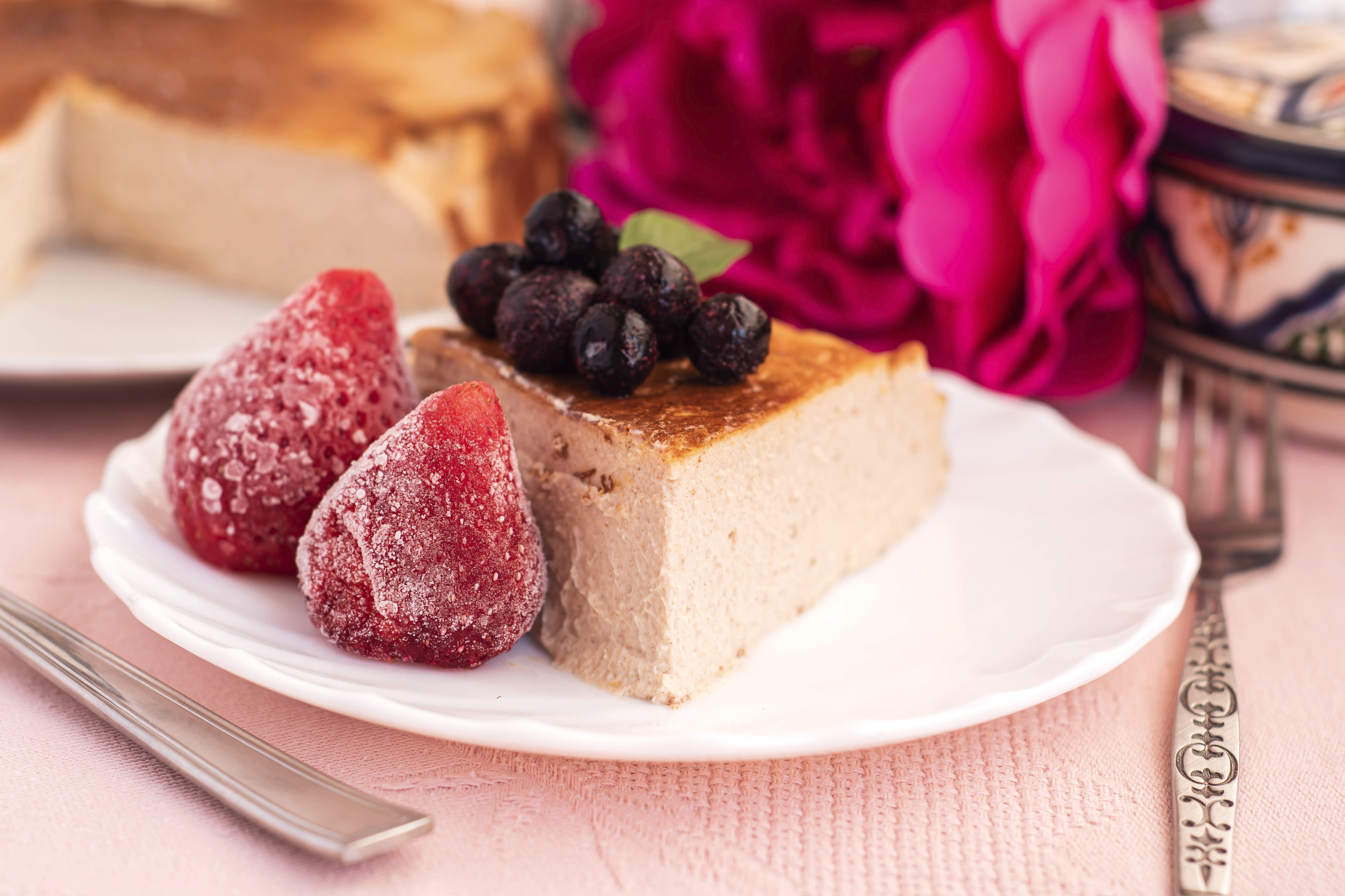 Tarta De Queso Saludable Sin Lactosa Y En Freidora De Aire La Rosa Dulce