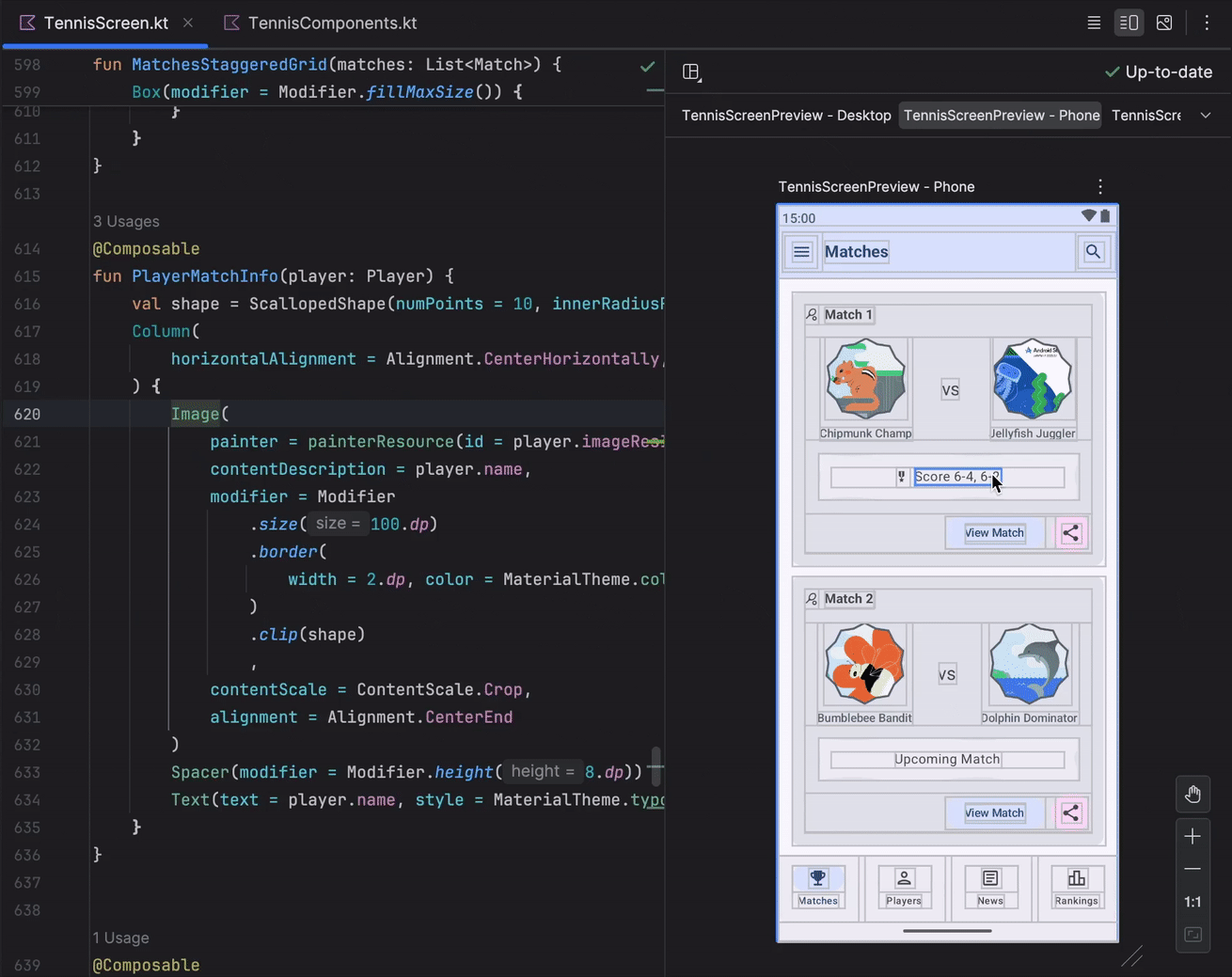 improved code navigation in Compose preview in Android Studio