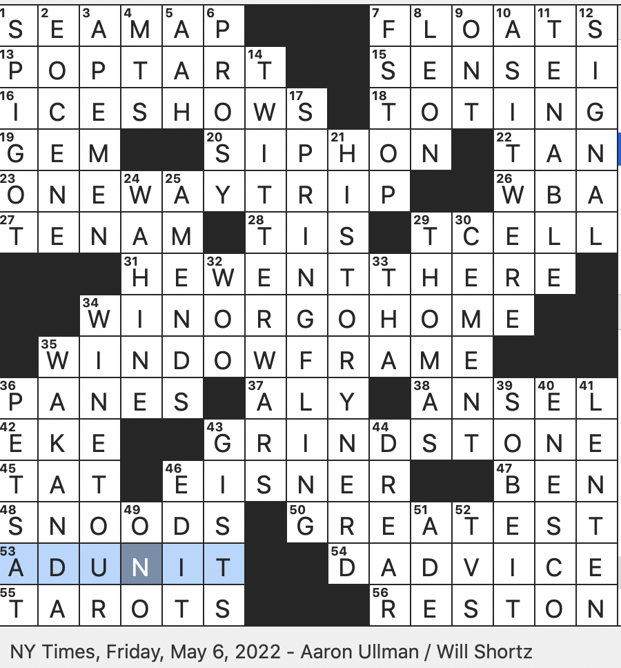 Rex Parker Does The Nyt Crossword Puzzle Fatherly Tips To Use A Portmanteau Coinage Fri 5 6 22 Historic Kingdom Of Spain Principle Indicating No Second Chances Half Page Perhaps