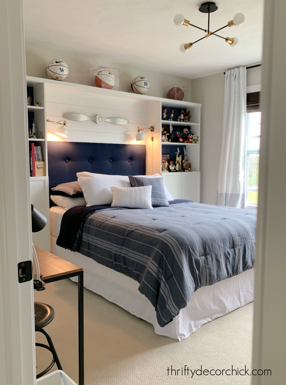 Our Teen Boy Bedroom Makeover Reveal Thrifty Decor Chick Thrifty Diy Decor And Organizing