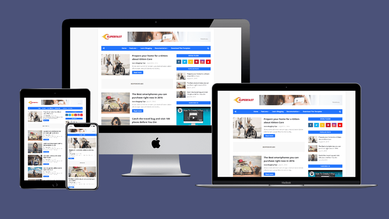 Superfast Blogger Template Premium Version