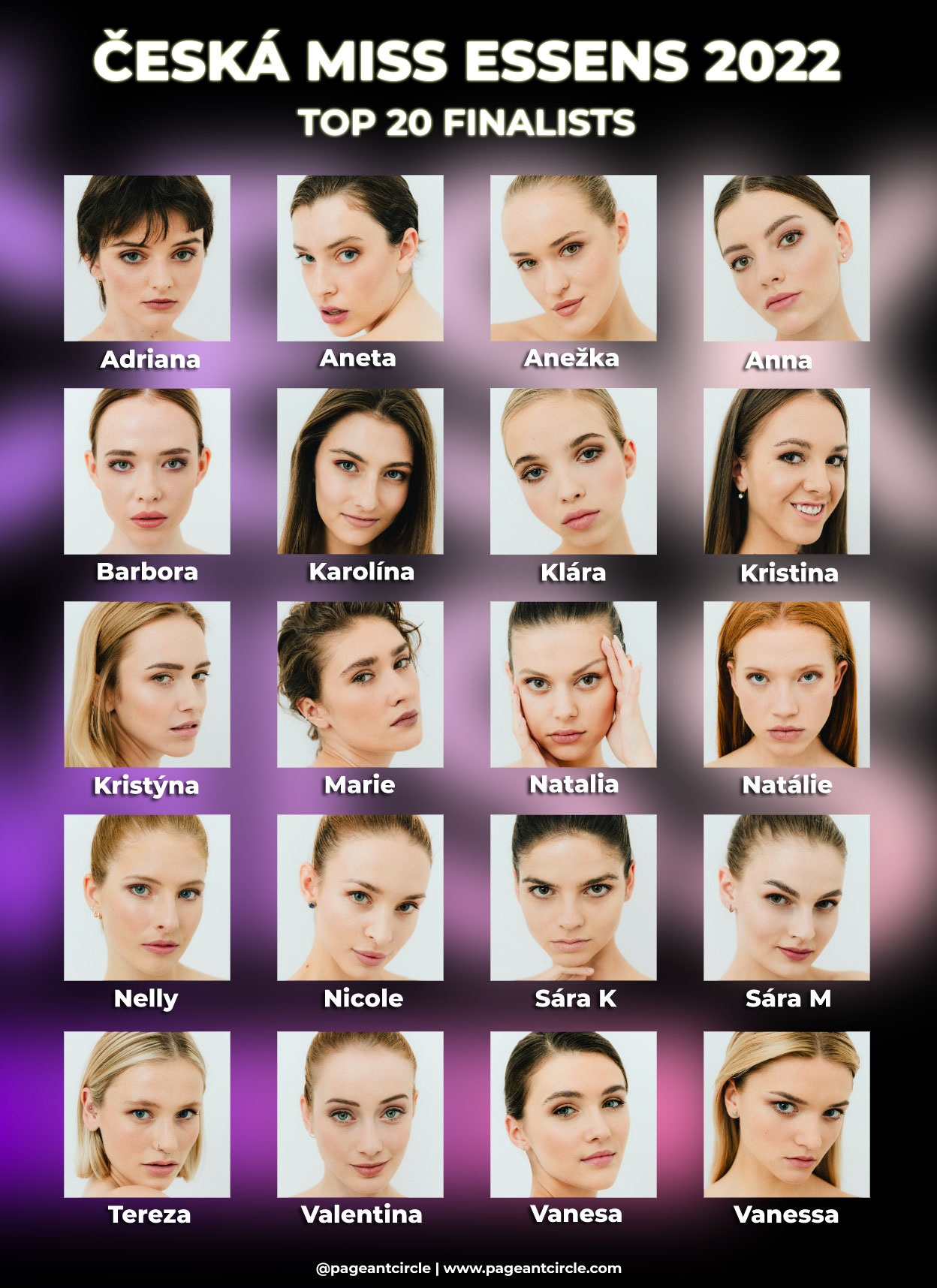 Ceska Miss Essens 2022 Meet The Top 20 Finalists