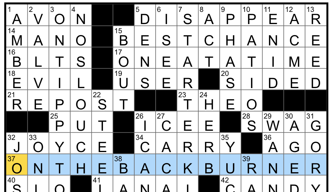 Rex Parker Does The Nyt Crossword Puzzle Filipino National Hero Rizal Fri 3 18 2022 De Segunda Secondhand Sp Island That S Part Of Maui County