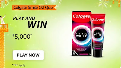 Colgate Smile O2 Quiz Answers To Win 5000 Cashback Free Stuff Contests Deals Giveaways Free Samples India
