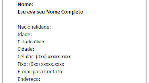 Primeiro Emprego Curriculo Simples