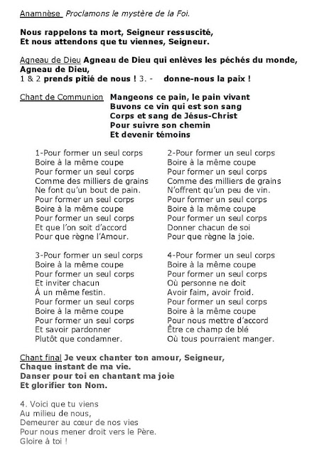 Vivre La Foi En Bocage Chants Pour L Assemblee