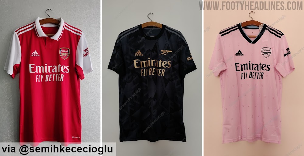 Arsenal 22 23 Home Away Third Kits Leaked Footy Headlines