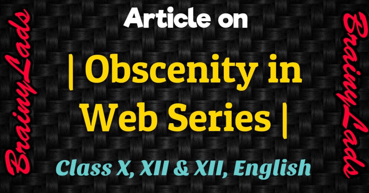 Obscenity In Web Series
