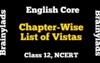 Chapter Wise List of Vistas