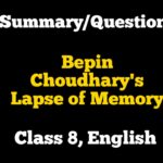 Bepin Choudhary's Lapse of Memory Class 8