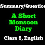 A Short Monsoon Diary Class 8