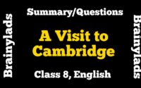A Visit to Cambridge Class 8