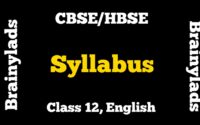 Class 12 English Syllabus CBSE NCERT HBSE