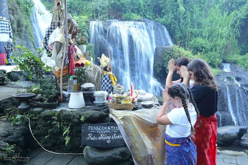 spiritual balinese village experience with waterfall