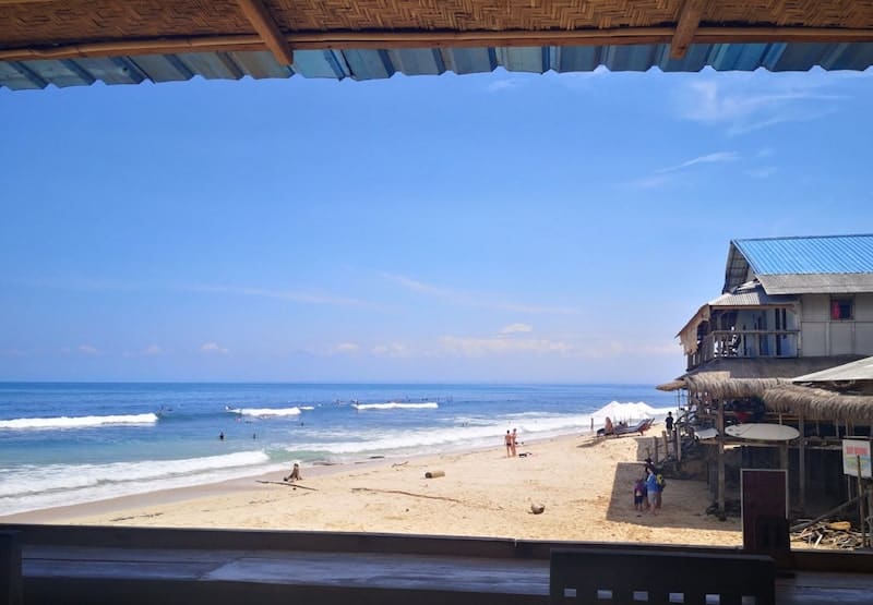 View from beach bay - take surfing lessons balangan beach | bali bucket list experience