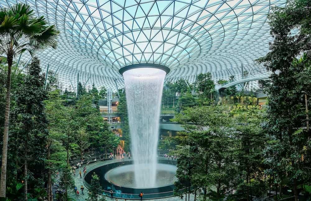 vortex waterfall jewel changi singapore