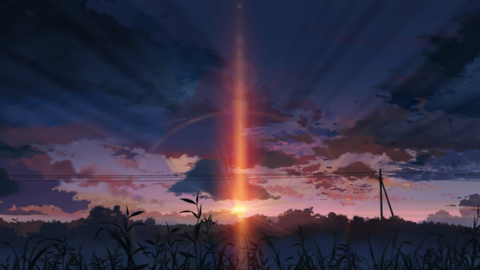 Gambar Pemandangan Malam Hari Anime