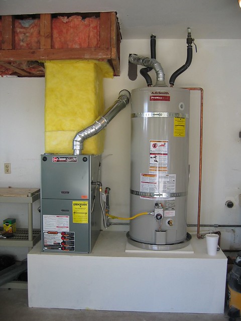 New Water Heater And Furnace In The Garage Pam Finished Th Flickr