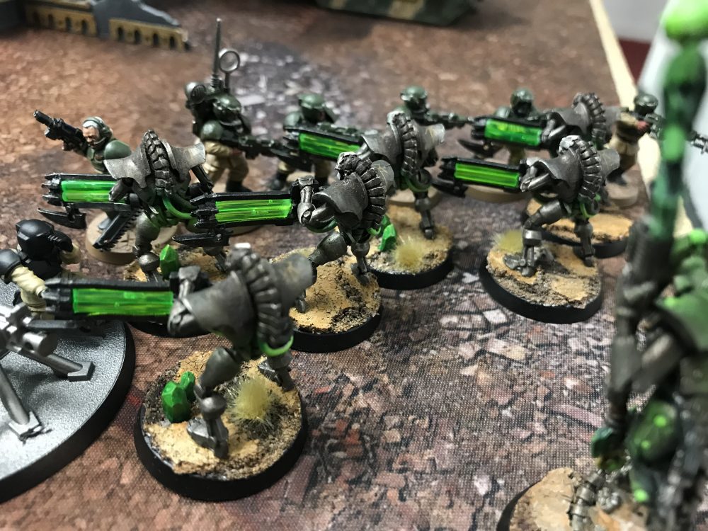 The pinned Immortals - Astra Militarum vs Necrons