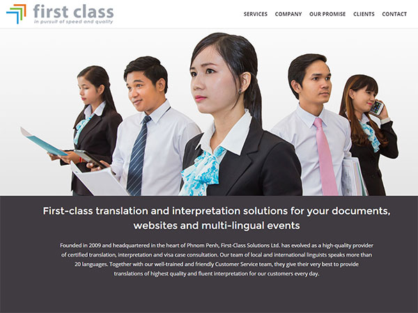 First-Class website design multi-lingual
