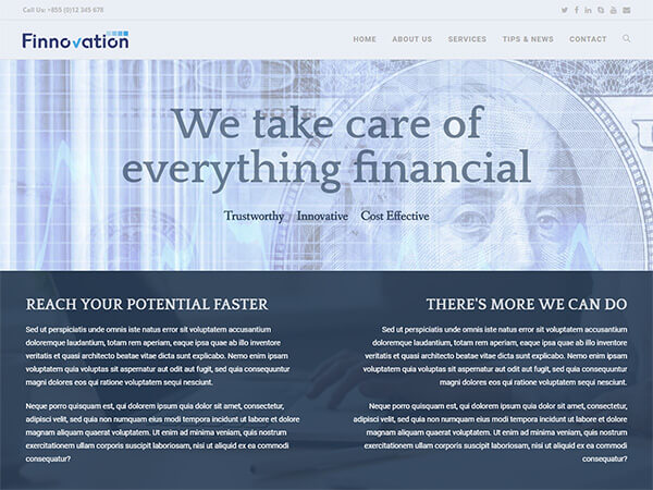 Website Design Financial Services Cambodia $199