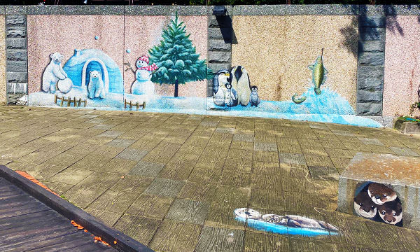 中港大排親水步道彩繪牆
