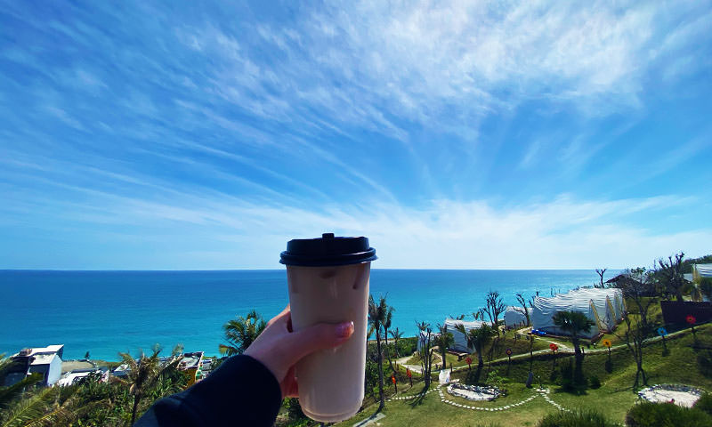 海崖谷的鮮奶茶與風景
