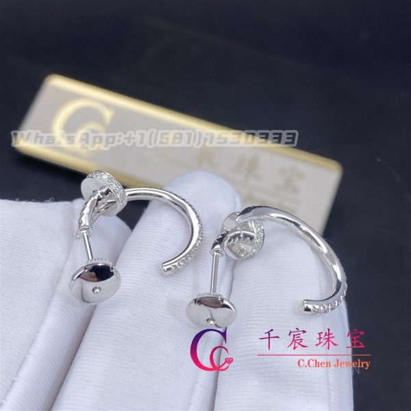 Cartier Juste Un Clou Earrings 18K White Gold And Diamonds B8301431