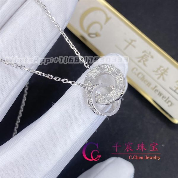 Cartier Love Necklace White Gold And Diamond-Paved B7216300