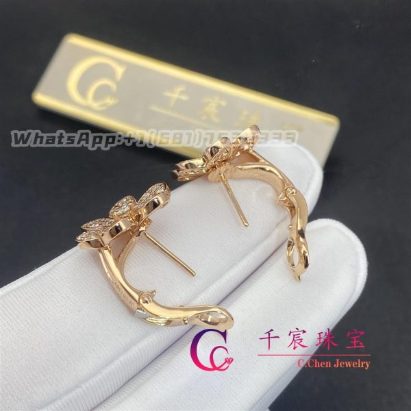 Van Cleef & Arpels Frivole Earrings Small Model Rose Gold Diamond VCARP7RM00