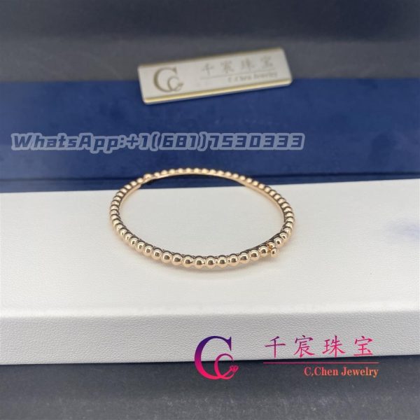 Van Cleef & Arpels Perlée Pearls Of Gold Bracelet Medium Model Rose Gold VCARO7A700