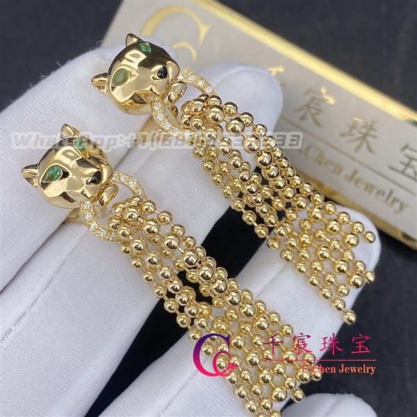 Cartier Panthère De Cartier Earrings Yellow Gold Diamonds N8515072