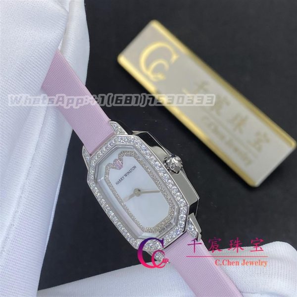Harry Winston Emerald Collection White Gold And White Mother-Of-Pearl Dial Quartz Watch EMEQHM18WW007