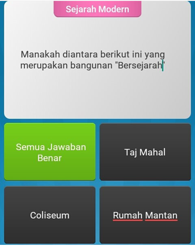 Pertanyaan Lucu Kahoot