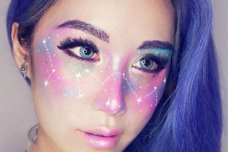 Galaxi Makeup Tren Tampil Cantik Buat Kamu Yang Berani Lukis Waj, Cara membuat lukisan galaksi