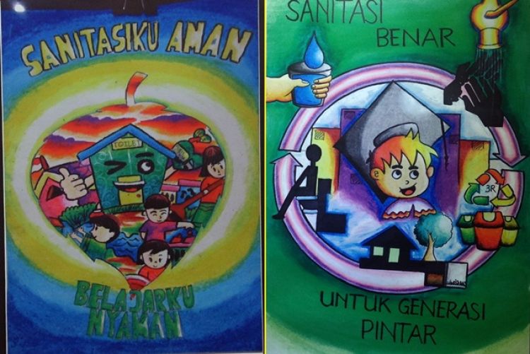 8 Lukisan Ini Mengajakmu Peduli Sanitasi Lingkungan Yuk Hidup Se, Lukisan anak sma