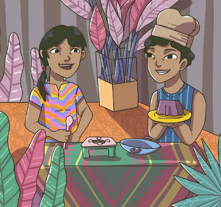 10 Ilustrasi Permainan Anak Bikin Ingat Indahnya Masa Kecil, Lukisan anak bermain tradisional