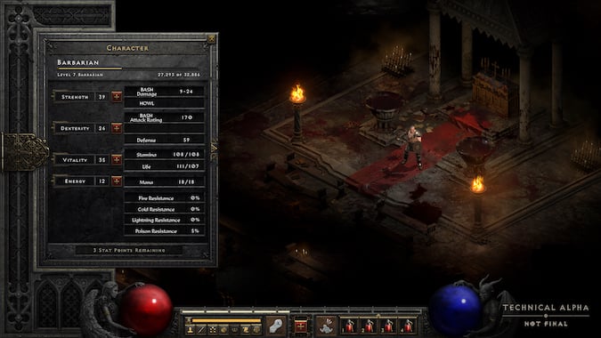 Diablo 2 Resurrected - Character Sheet (technical alpha)