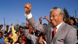 Nelson Mandela visits Hlengiwe School_Louise Gubb via Getty Images